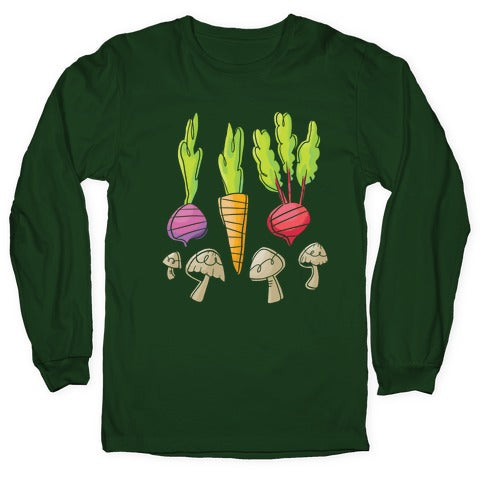 Retro Vegetable Pattern Longsleeve Tee